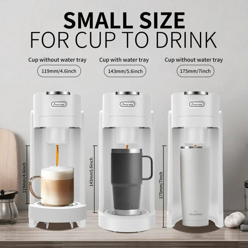 【Hot Sale】 Commercial Coffee Machine Portable Mini Espresso Machine Desk Mini Coffee Maker Energy Saving Mode Quiet Office Coff