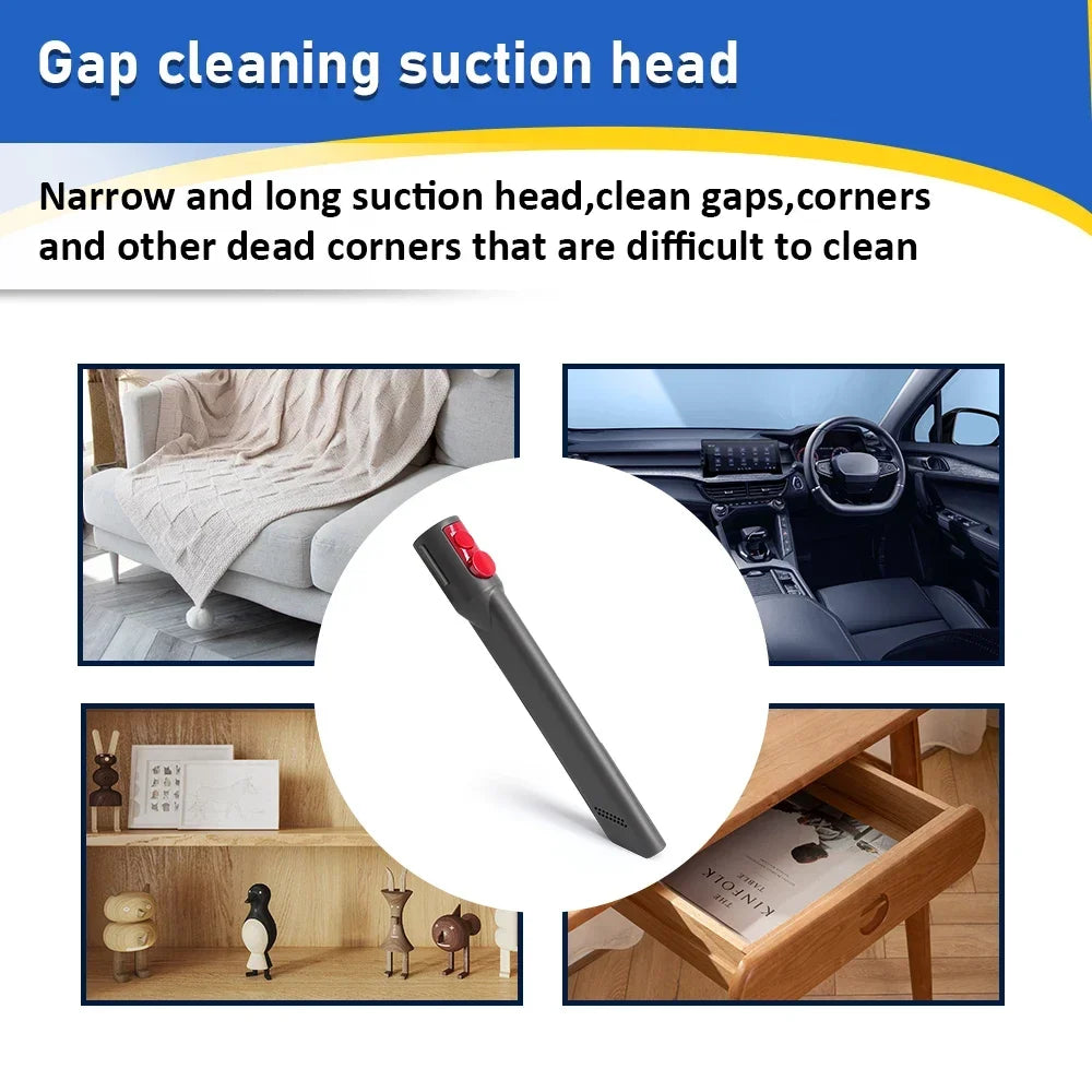 Crevice Brush Tool Flat Mouth Suction Head for Dyson V7 V8 V10 V11 V15 Vacuum Cleaner Attachment Set For Household Cleaning Part