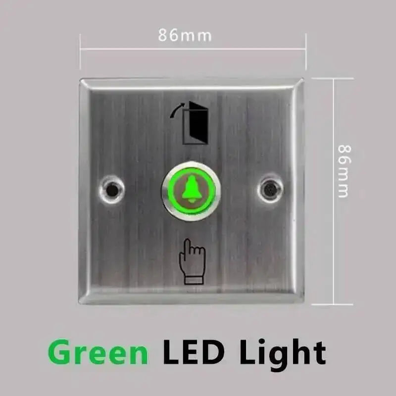 16/19mm Door Bell Momentary Reset Push Button Flat Stainless Steel Control Switch Panel With LED Light 3-6V 12-24V 220V