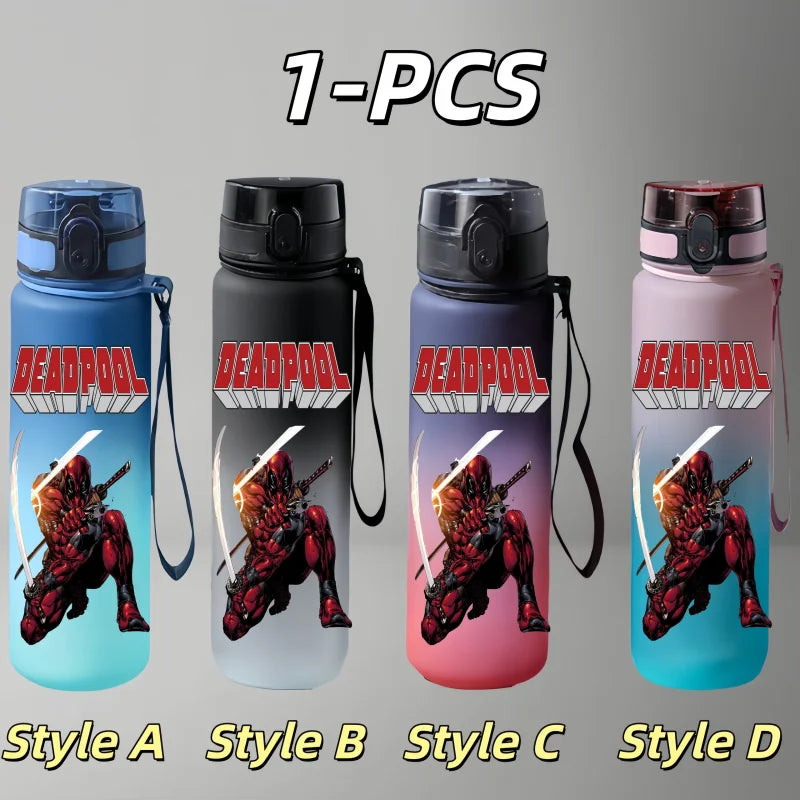 Deadpool‌Movie Water Cup Large Capacity Outdoor Leak-proof Belt Rope Drinking Bottle Men and Women Gift Drinking Bottle