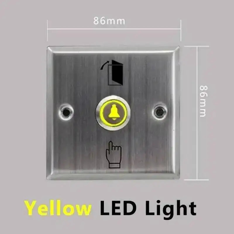 16/19mm Door Bell Momentary Reset Push Button Flat Stainless Steel Control Switch Panel With LED Light 3-6V 12-24V 220V