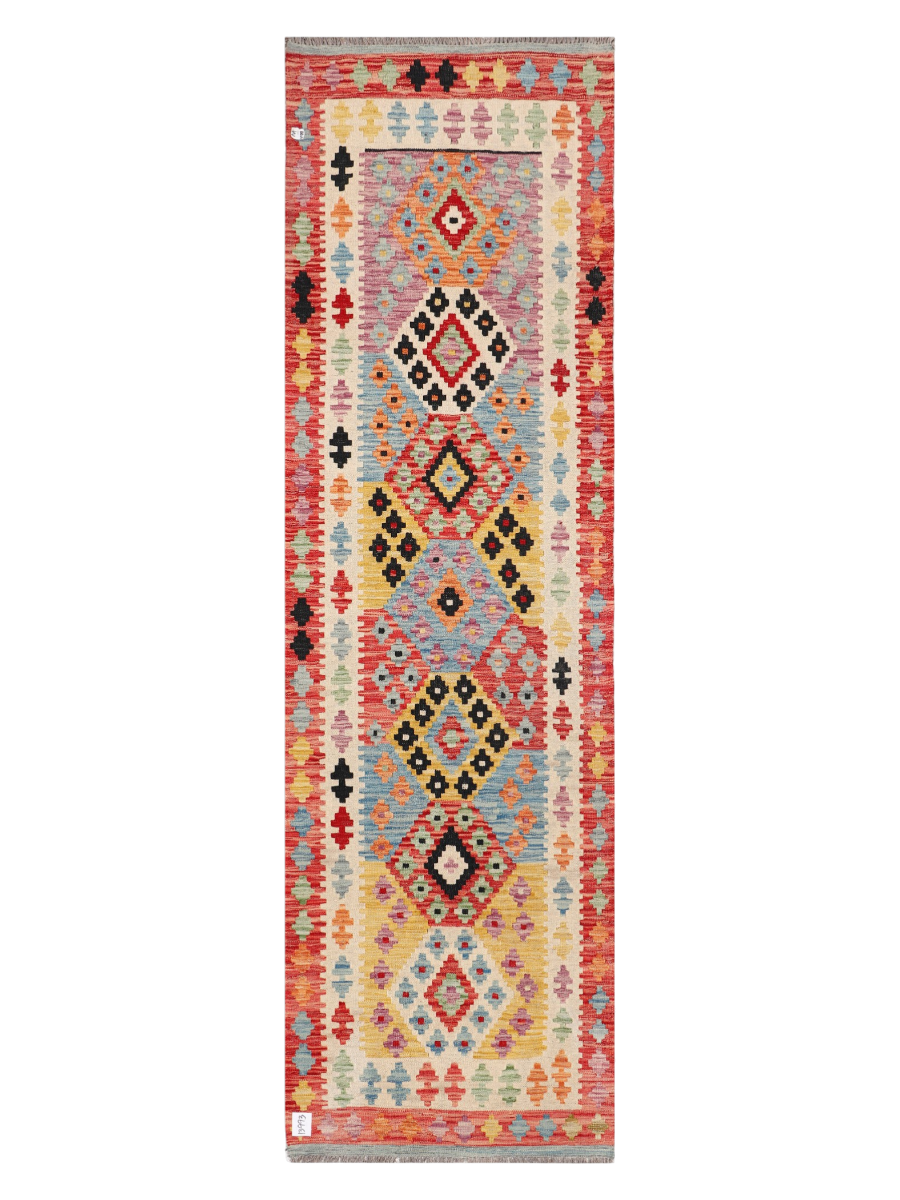 Maimana Kilim Runner Rug – 294 x 86 cm | Handwoven Hallway Rug