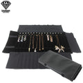 Travel Jewelry Organizer Roll Foldable Jewelry Case for Journey-Pendant Necklaces Jewerly Storage Bag Velvet Storage Box