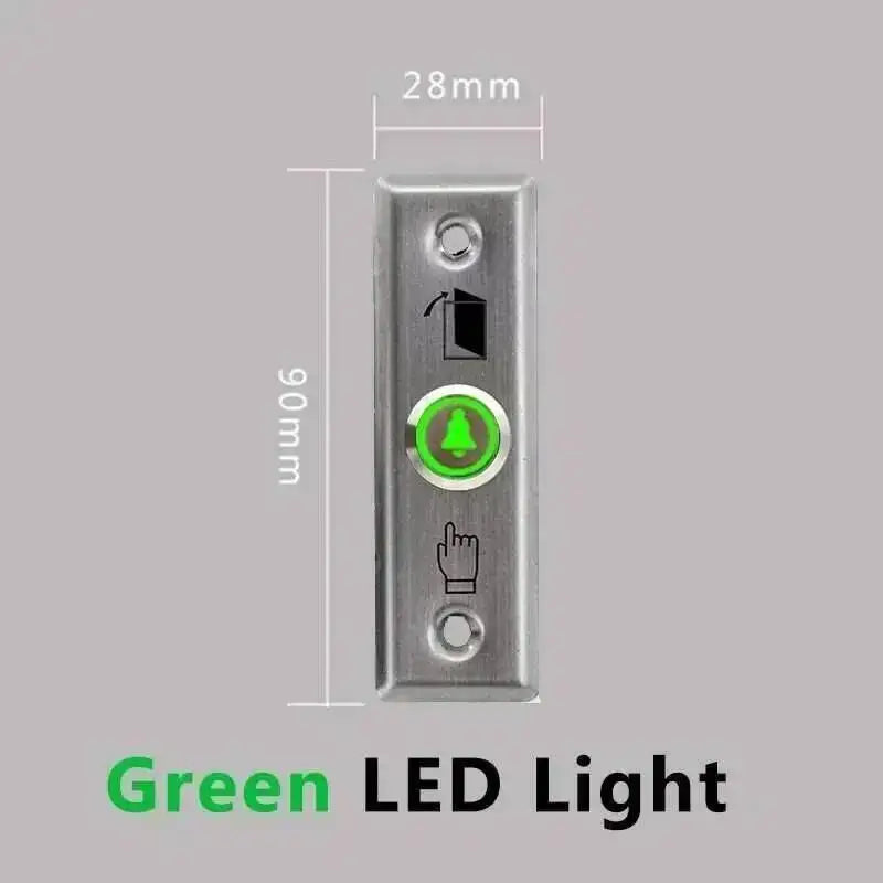 16/19mm Door Bell Momentary Reset Push Button Flat Stainless Steel Control Switch Panel With LED Light 3-6V 12-24V 220V