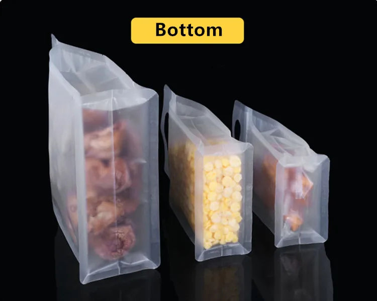 100PCS 3D Frosted Plastic Ziplock Bag DIY Logo Print Matte Snack Sugar Candy Spice Tea Wedding Birthday Gift Packaging Pouches