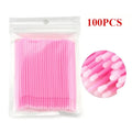 1000/500PCS Eyelash Cleaning Brush Highly Colorful Beauty Makeup Clean Remover Tool Wholesaler Crystal Brush Eyelash Micro Brush
