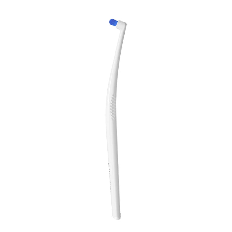 Special Toothbrush for Braces, Inclined Design, Deep Oral Cavity Cleaning and Care, Black and White, Suitable for Braces Brackets, Adult Manual Toothbrush, Ultra-Fine Nylon Soft Bristles, Oral Wisdom Teeth, Denture Implants, Gap Brush, 1 Pack