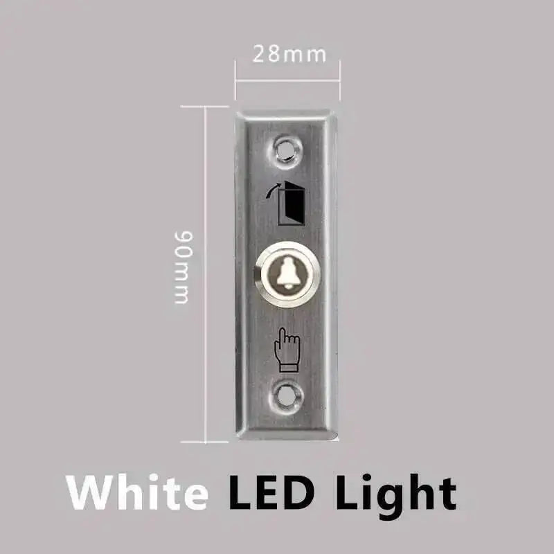 16/19mm Door Bell Momentary Reset Push Button Flat Stainless Steel Control Switch Panel With LED Light 3-6V 12-24V 220V
