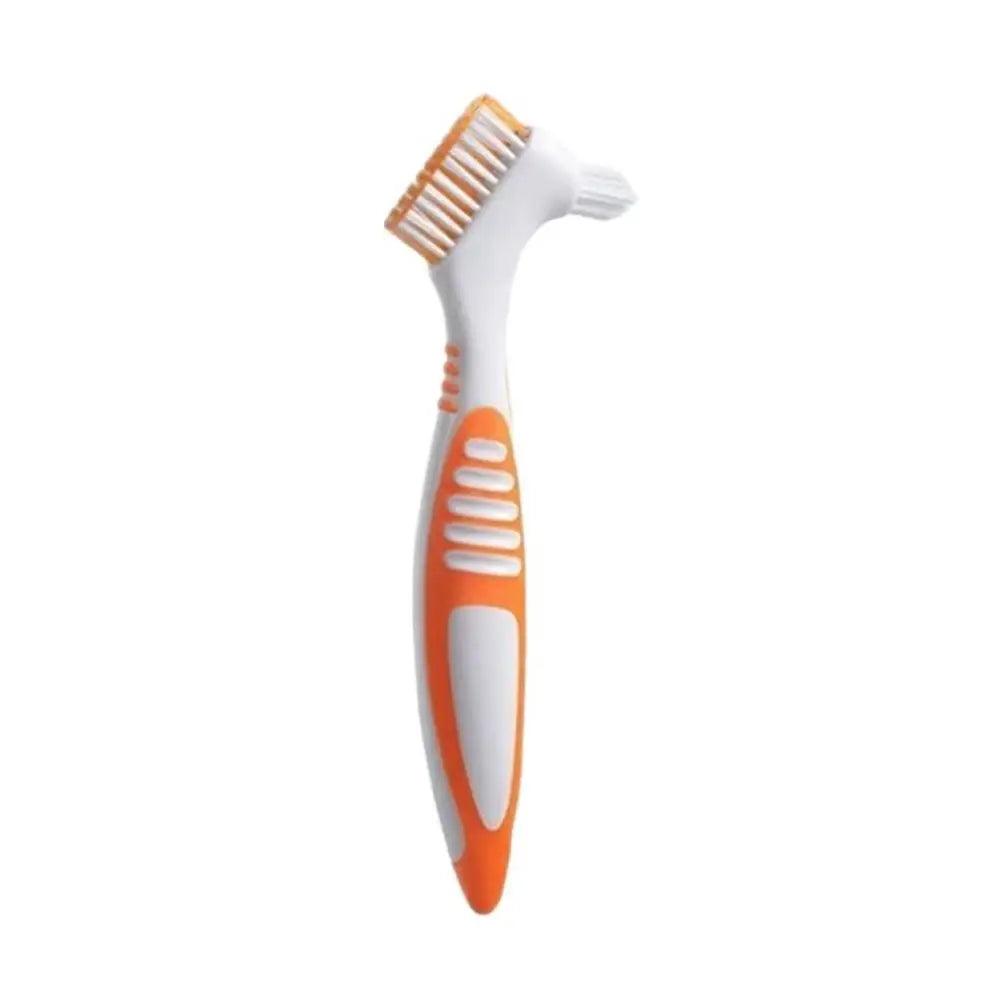 Double Sided Denture Toothbrush Cleaning Brush Denture Brush Invisible Braces Orthodontic Retainer Descaling Brush 1Pc
