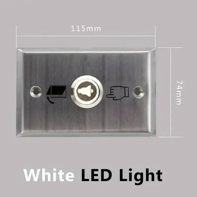 16/19mm Door Bell Momentary Reset Push Button Flat Stainless Steel Control Switch Panel With LED Light 3-6V 12-24V 220V