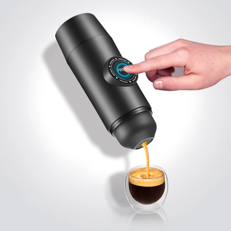 Portable Nespresso coffe maker Espresso Rechargeable Coffee Machine Outdoor Travebuilt-In Battery Extraction Powder & Capsule