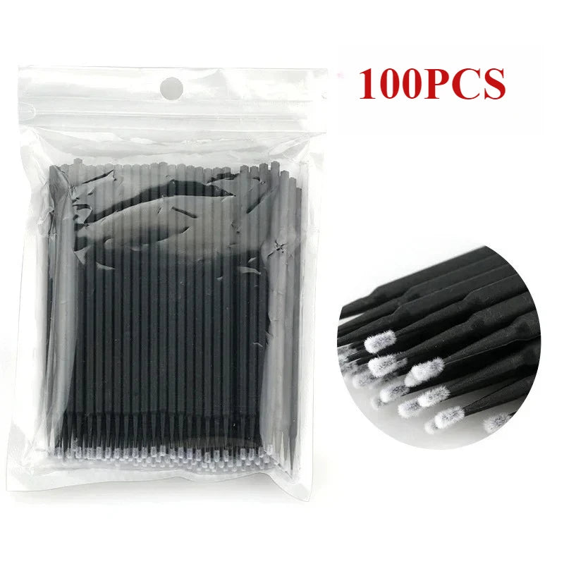 1000/500PCS Eyelash Cleaning Brush Highly Colorful Beauty Makeup Clean Remover Tool Wholesaler Crystal Brush Eyelash Micro Brush