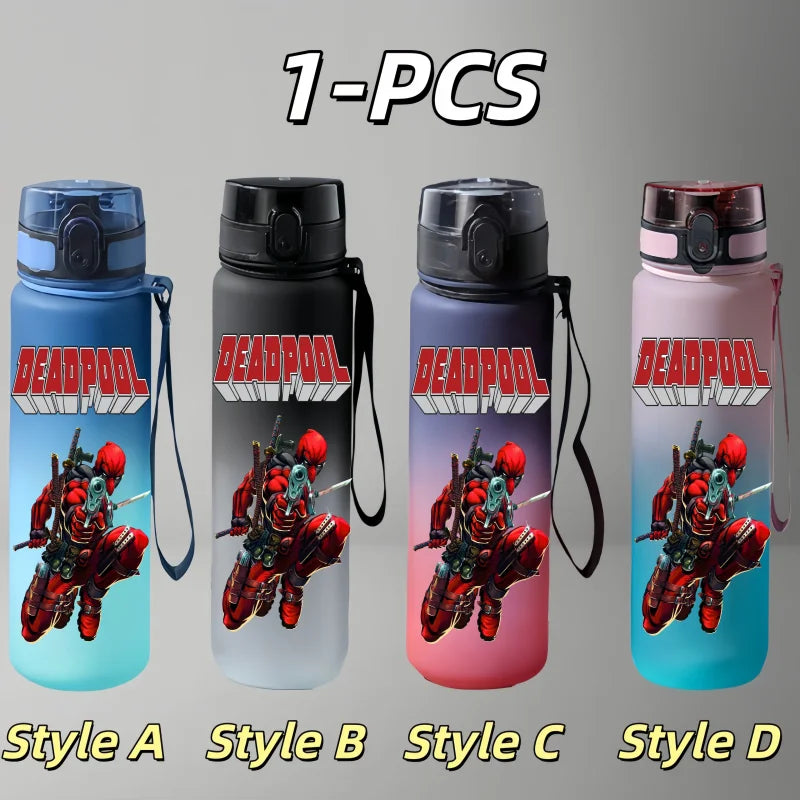 Deadpool‌Movie Water Cup Large Capacity Outdoor Leak-proof Belt Rope Drinking Bottle Men and Women Gift Drinking Bottle