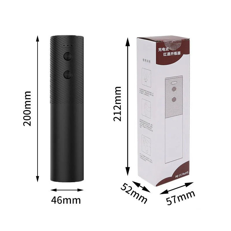 Automatic Wine Bottle Opener USB Rechargeable Electric Wine Corkscrew Opener One-click Button Wine Tools Bar Kitchen Products