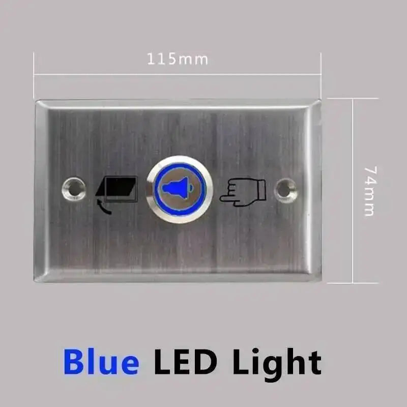 16/19mm Door Bell Momentary Reset Push Button Flat Stainless Steel Control Switch Panel With LED Light 3-6V 12-24V 220V
