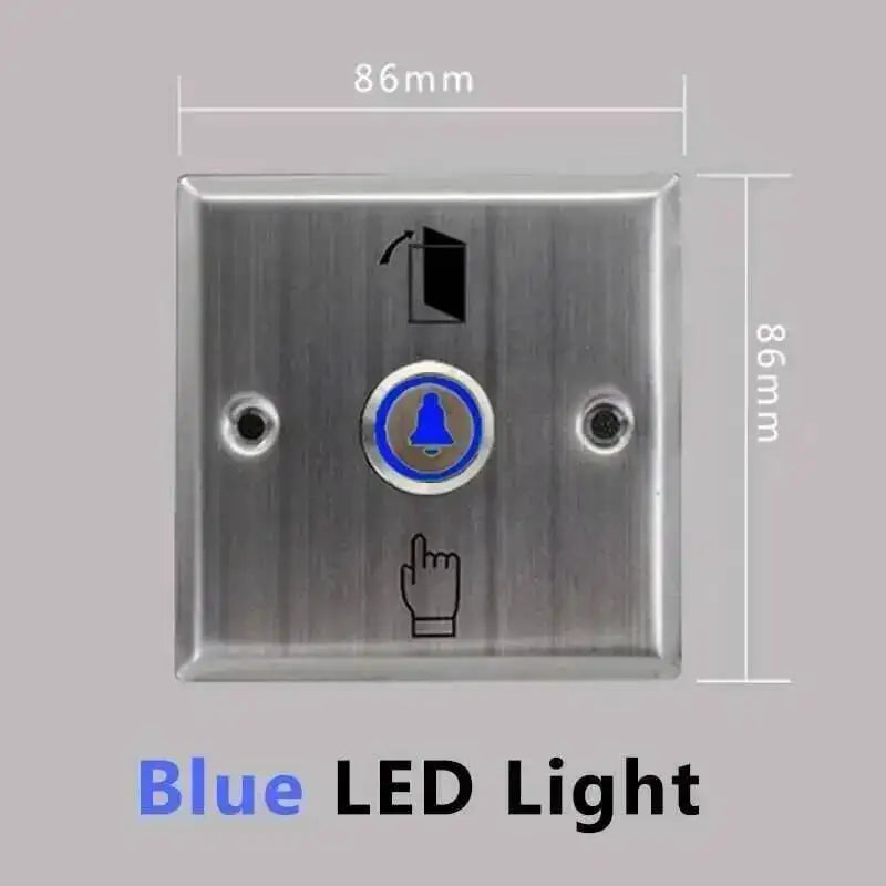 16/19mm Door Bell Momentary Reset Push Button Flat Stainless Steel Control Switch Panel With LED Light 3-6V 12-24V 220V