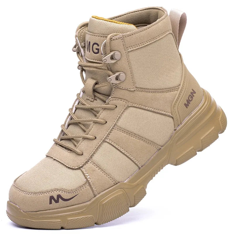 Steel Toe Safety Shoes Men Work Safety Boots Lightweight Breathable Comfortable Sneakers Men Boots Slip-resistant shoes