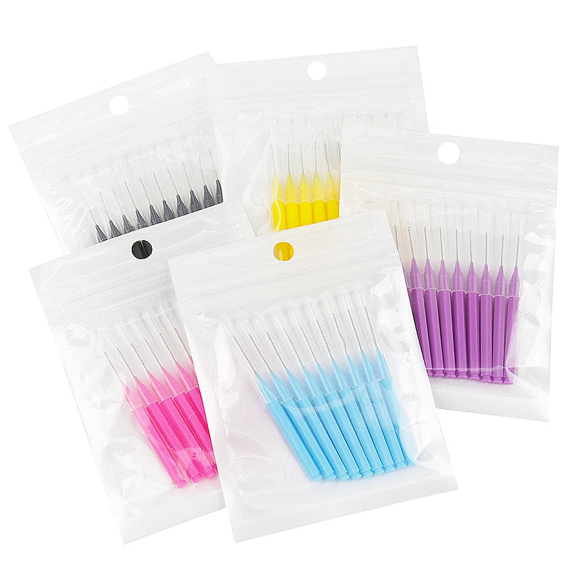 Interdental Brush Box Interdental Brush 20 Pieces Clean Tooth Gap Braces Gap Straight Orthodontic Interdental Brush