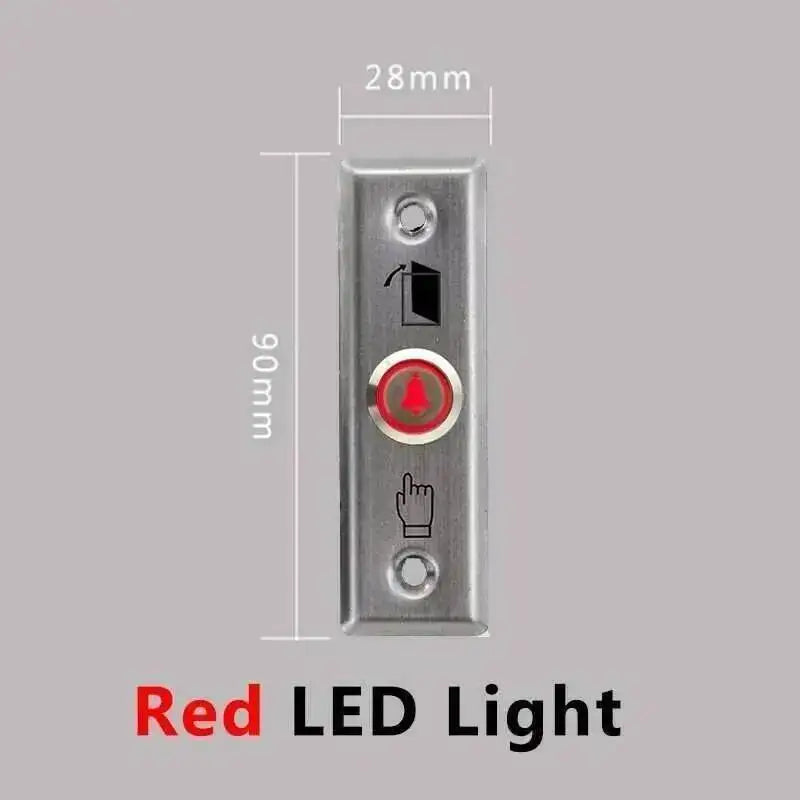 16/19mm Door Bell Momentary Reset Push Button Flat Stainless Steel Control Switch Panel With LED Light 3-6V 12-24V 220V