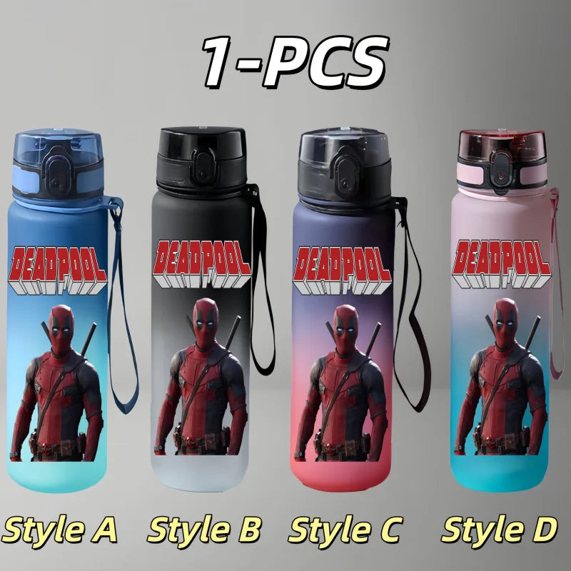 Deadpool‌Movie Water Cup Large Capacity Outdoor Leak-proof Belt Rope Drinking Bottle Men and Women Gift Drinking Bottle