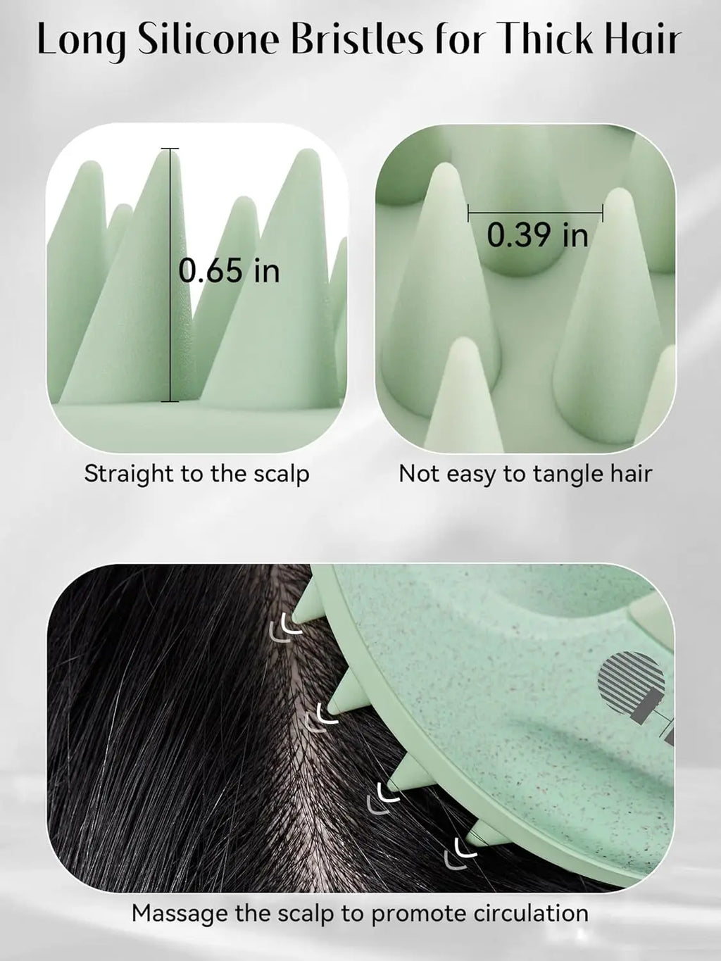 CALIYI 1/2 pcs Scalp Massage Shampoo Showering Brush Comb Scalp Cleaning Silicone Brush Scalp Care Stop Itch Bath Tools