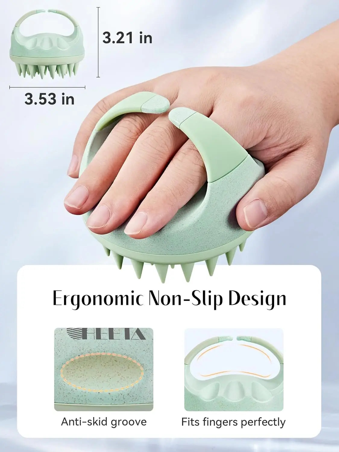 CALIYI 1/2 pcs Scalp Massage Shampoo Showering Brush Comb Scalp Cleaning Silicone Brush Scalp Care Stop Itch Bath Tools