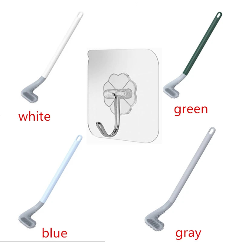 2026 NEW Toilet Cleaning Silicone Brush Golf Head Bathroom Wall Hook Hanging Squatting Pan Cleaner Household WC Gap Remover