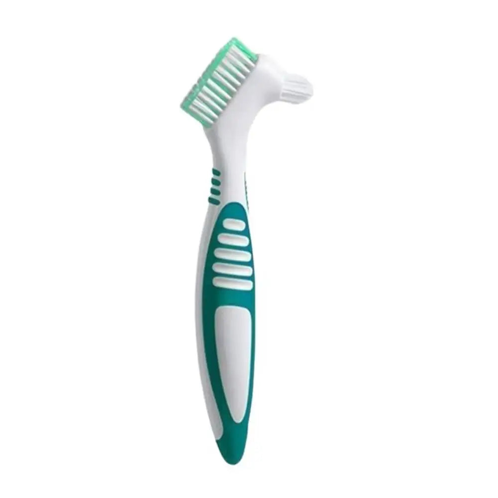 Double Sided Denture Toothbrush Cleaning Brush Denture Brush Invisible Braces Orthodontic Retainer Descaling Brush 1Pc