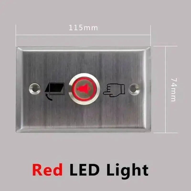 16/19mm Door Bell Momentary Reset Push Button Flat Stainless Steel Control Switch Panel With LED Light 3-6V 12-24V 220V