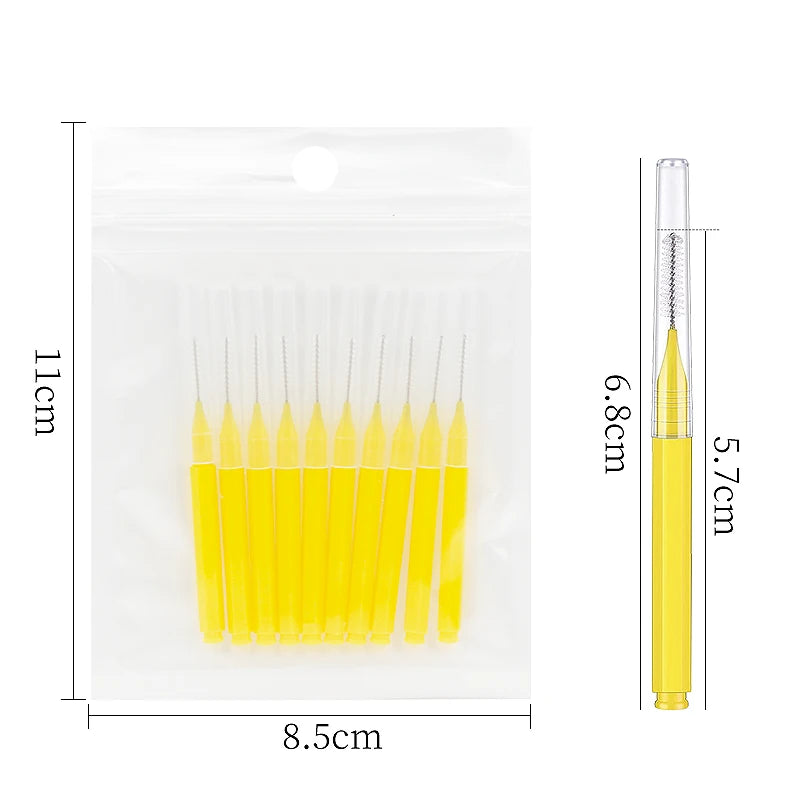 Interdental Brush Box Interdental Brush 20 Pieces Clean Tooth Gap Braces Gap Straight Orthodontic Interdental Brush