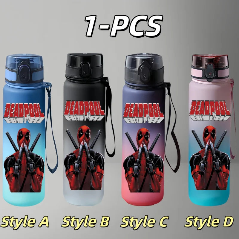 Deadpool‌Movie Water Cup Large Capacity Outdoor Leak-proof Belt Rope Drinking Bottle Men and Women Gift Drinking Bottle