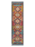 Maimana Kilim Runner Rug – 301 x 84 cm | Handwoven Hallway Rug