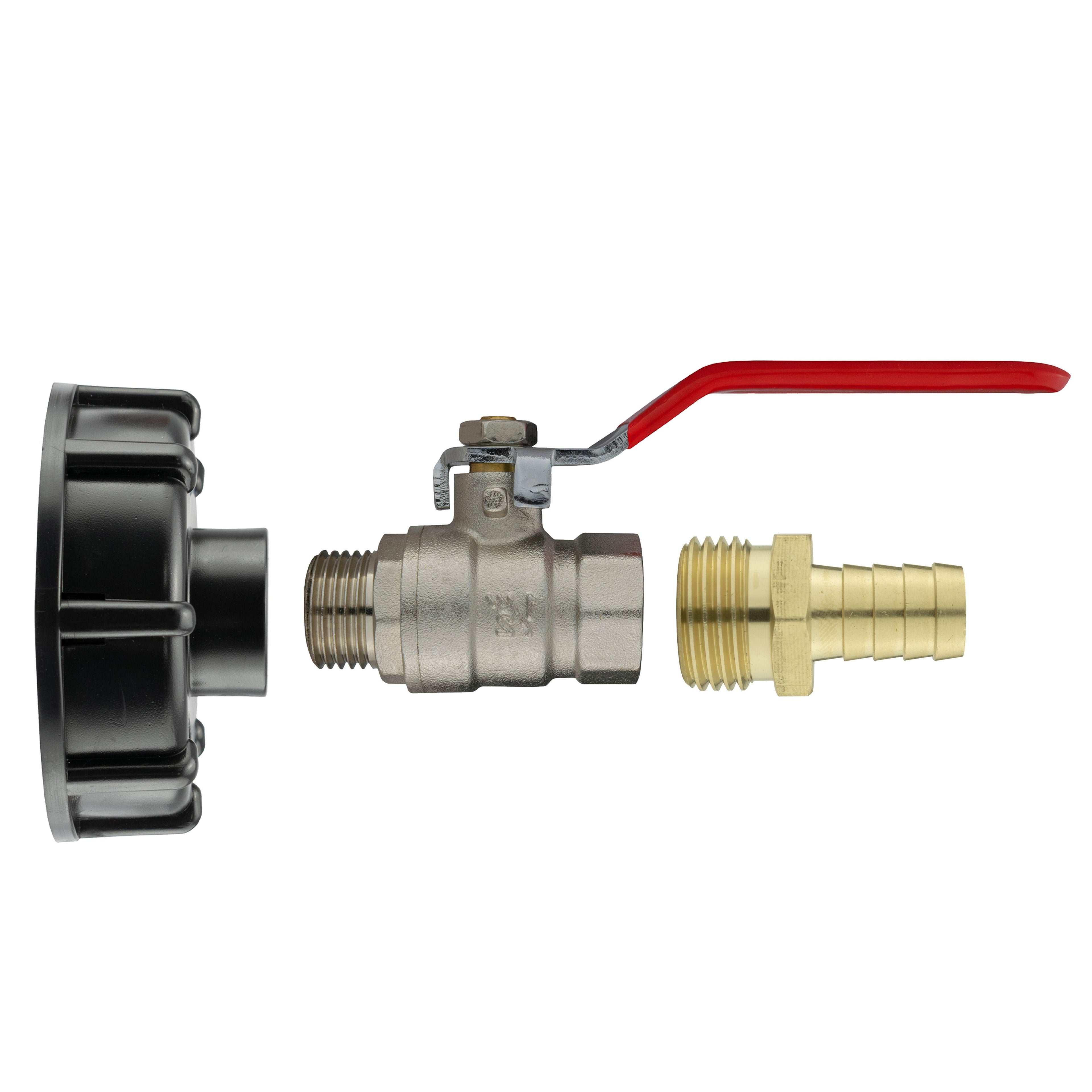 IBC S60X6 Cap with Lever Valve & 13mm Brass Barb | DIY Water Fitting