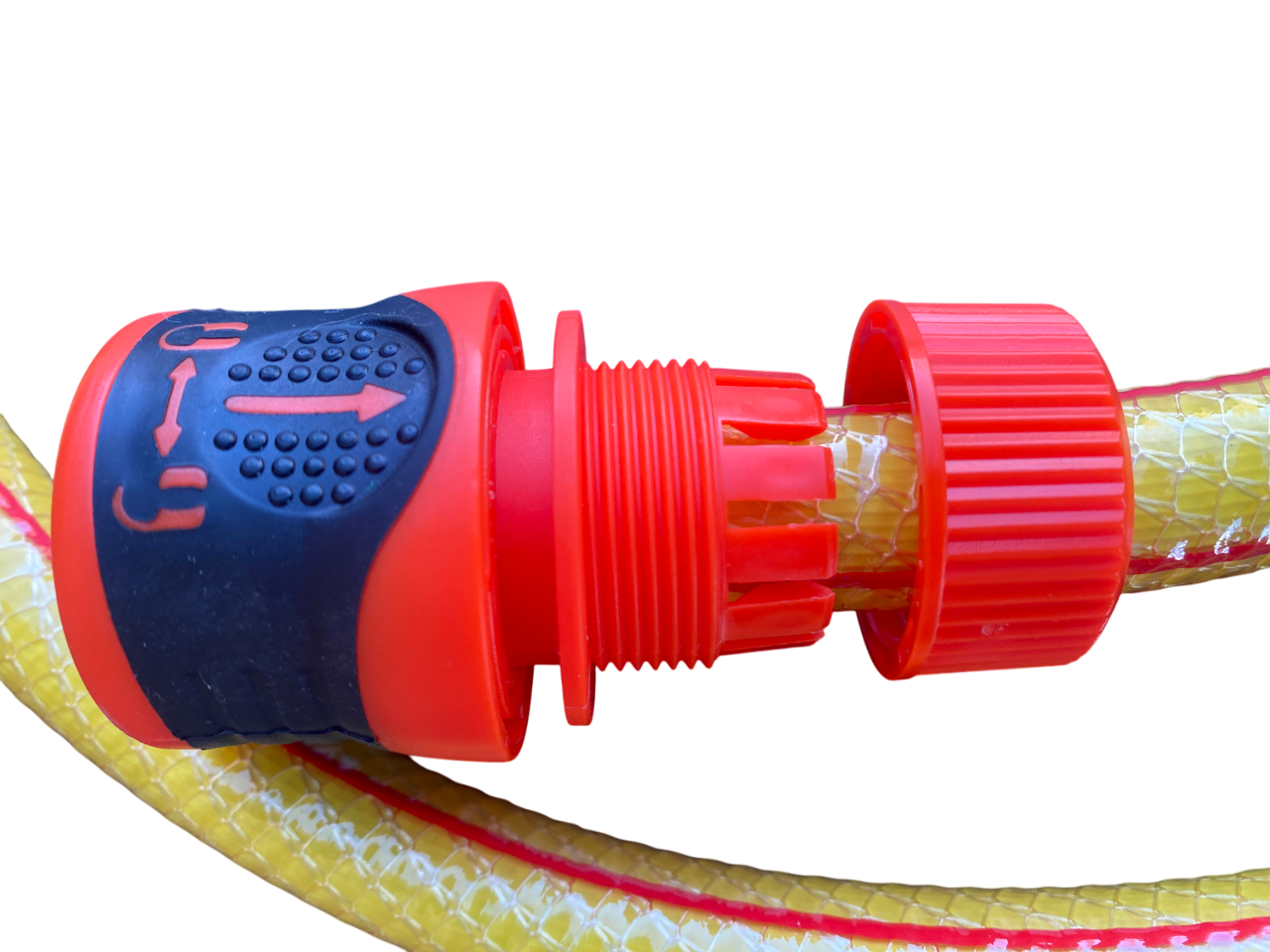Premium Garden Hose – Yellow with Orange Lock Connectors | Irrigation Kit