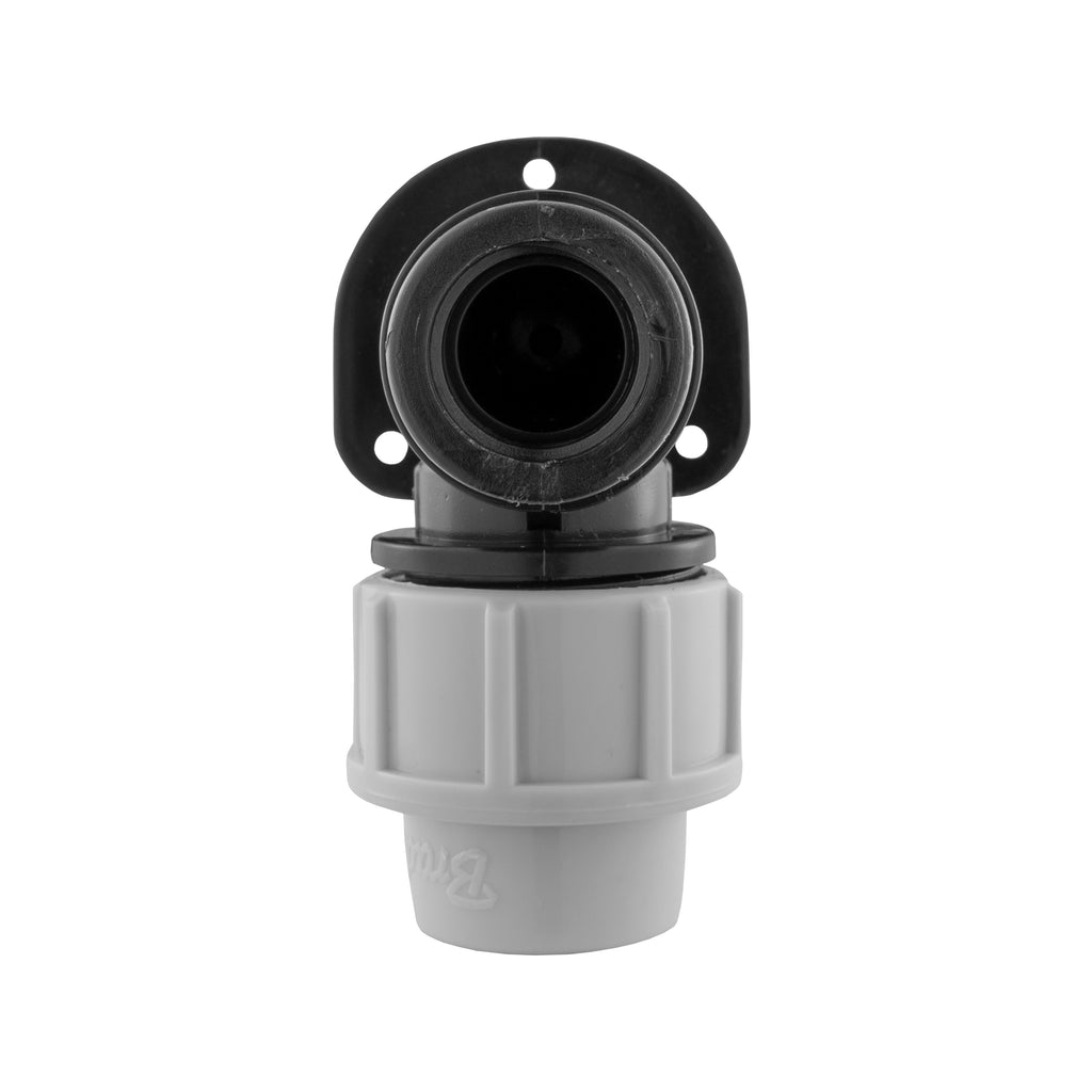 Wall Flange Kit 20mm MDPE – Lever Valve BSP Thread | Garden Irrigation Fitting