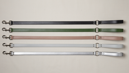 Black Vegan Apple Leather Dog Lead | Eco-Friendly Pet Accessory