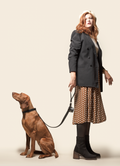 Black Vegan Apple Leather Dog Lead | Eco-Friendly Pet Accessory