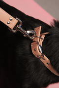 Blush Pink Vegan Apple Leather Dog Collar | Eco-Friendly Pet Accessory