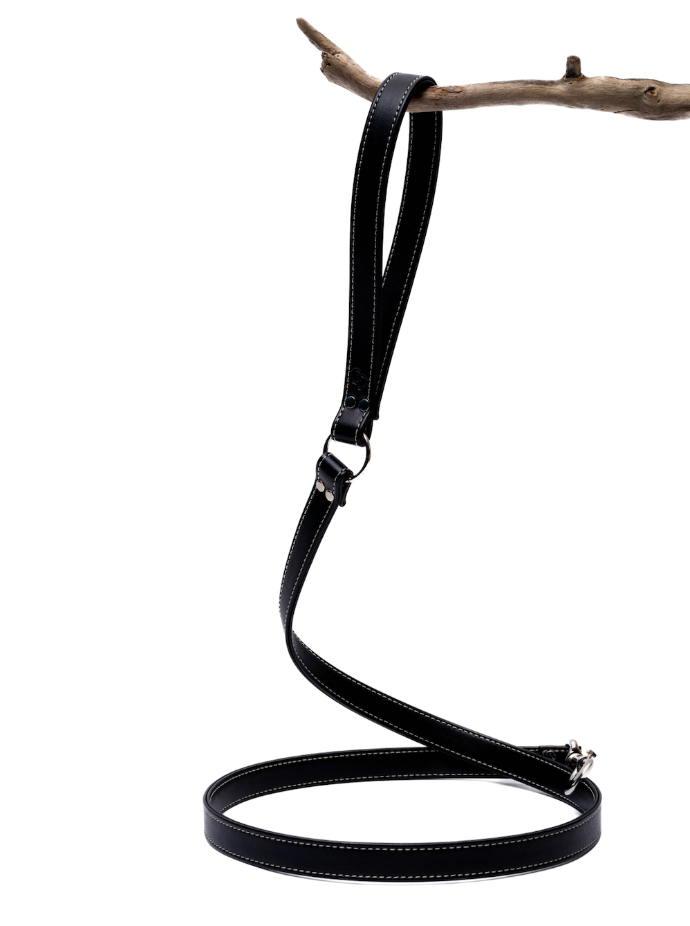 Black Vegan Apple Leather Dog Lead | Eco-Friendly Pet Accessory