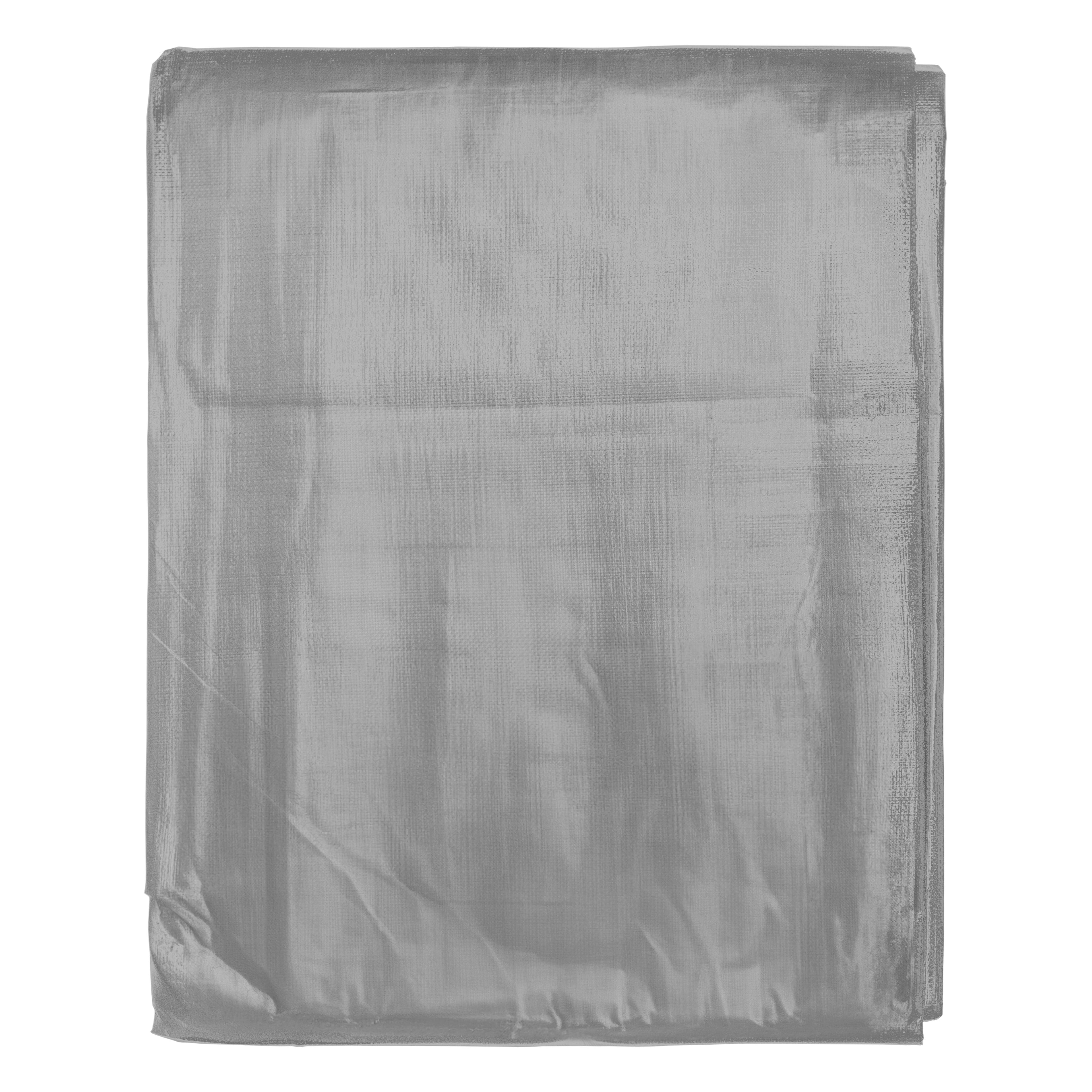 Heavy Duty Waterproof Tarpaulin – Silver XL 5m x 6m | Reinforced Eyelets