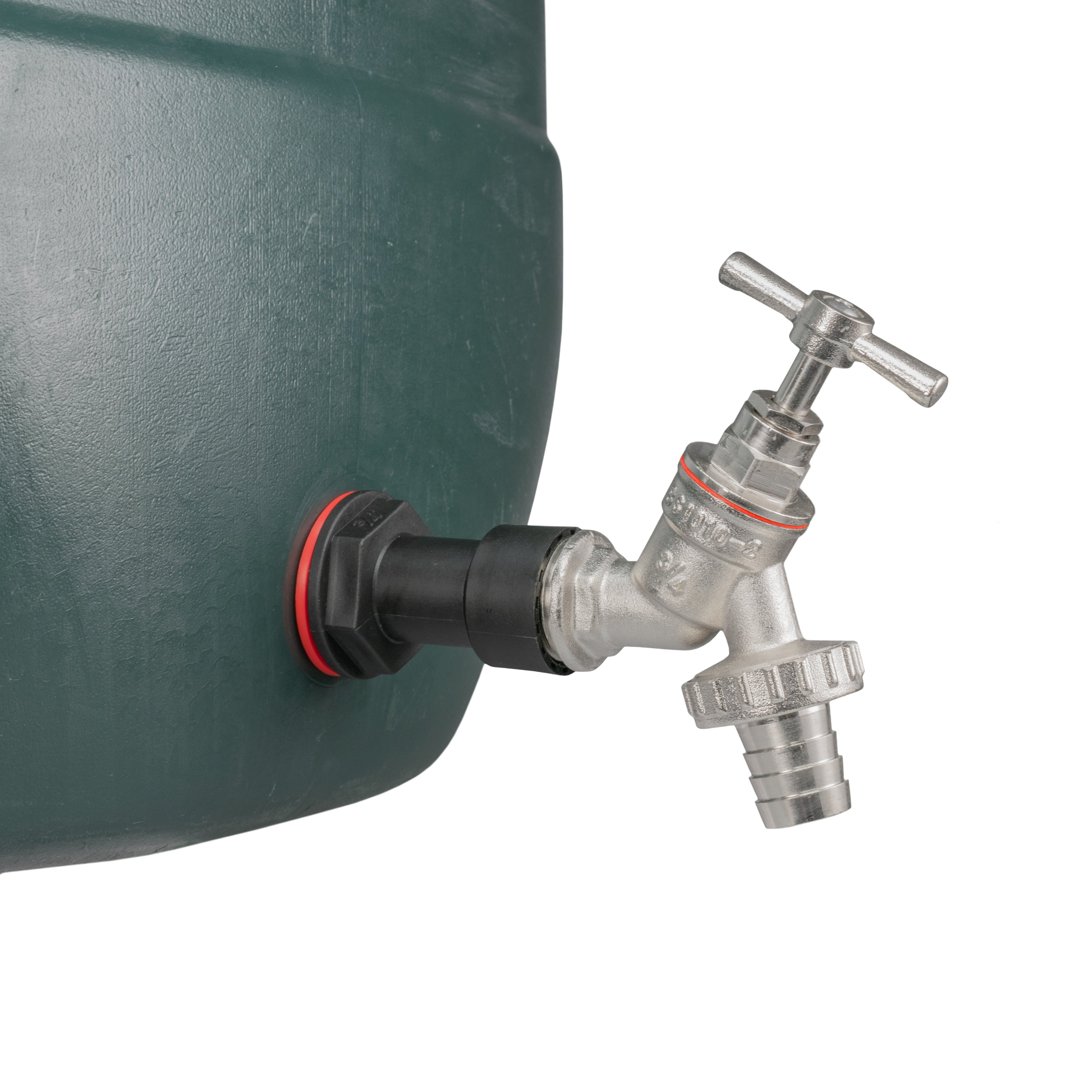 Water Butt Extension Kit 3/4in – Nickel Plated Barbed Tap with Drill Bit