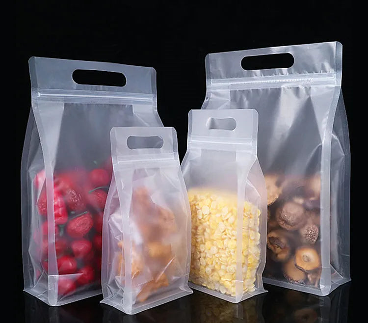 100PCS 3D Frosted Plastic Ziplock Bag DIY Logo Print Matte Snack Sugar Candy Spice Tea Wedding Birthday Gift Packaging Pouches