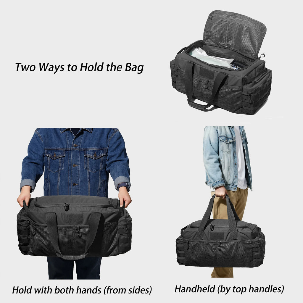 Heavy Duty Durable Duffel Bag - Multi-Compartment, Luggage-Attachable for Travel & Sport Gear | Ideal for Gym & Outdoor