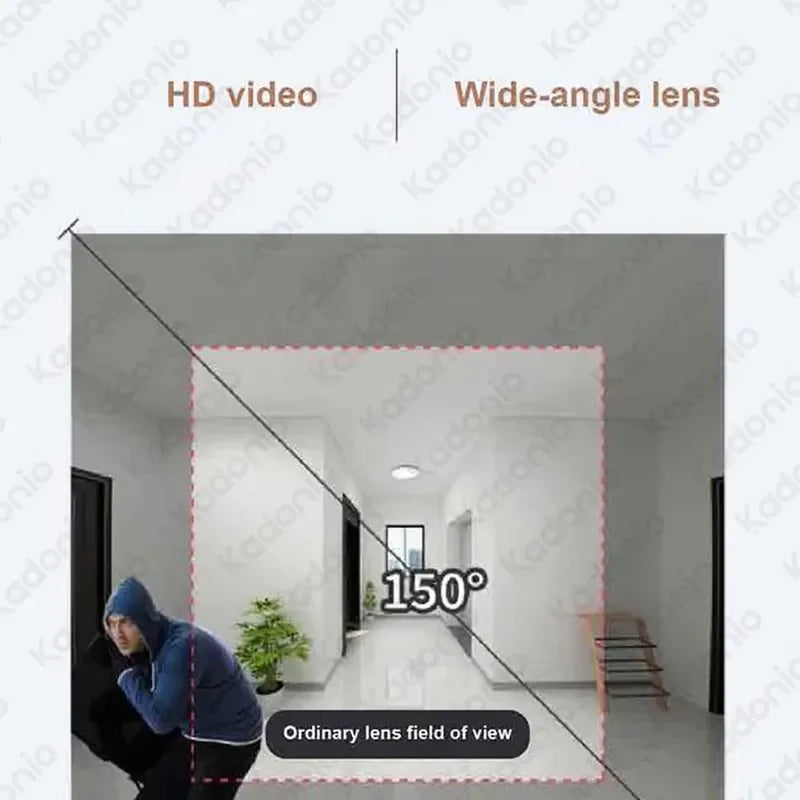 Kadonio 1080P WiFi Video Door Bell PIR Motion Detection Smart Camera Two-Way Audio