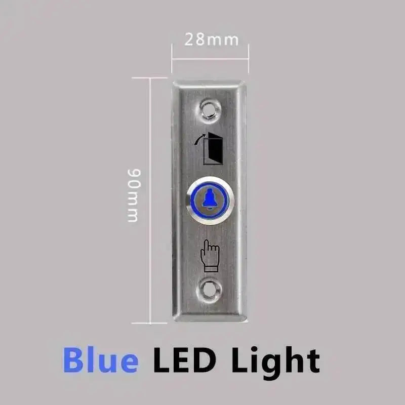16/19mm Door Bell Momentary Reset Push Button Flat Stainless Steel Control Switch Panel With LED Light 3-6V 12-24V 220V
