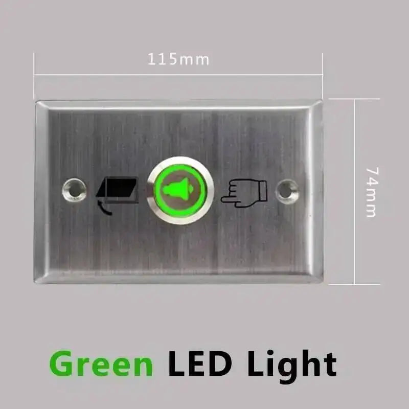 16/19mm Door Bell Momentary Reset Push Button Flat Stainless Steel Control Switch Panel With LED Light 3-6V 12-24V 220V