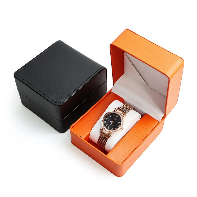 Watch Storage Box PU Single Watch Display Case Wristwatch Watch Holder Travel Jewelry Watch Organizer For Men Gift