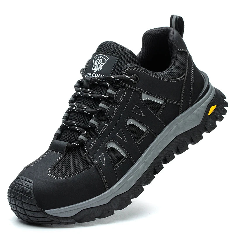 Steel Toe Safety Shoes Men Work Safety Boots Lightweight Breathable Comfortable Sneakers Men Boots Slip-resistant shoes