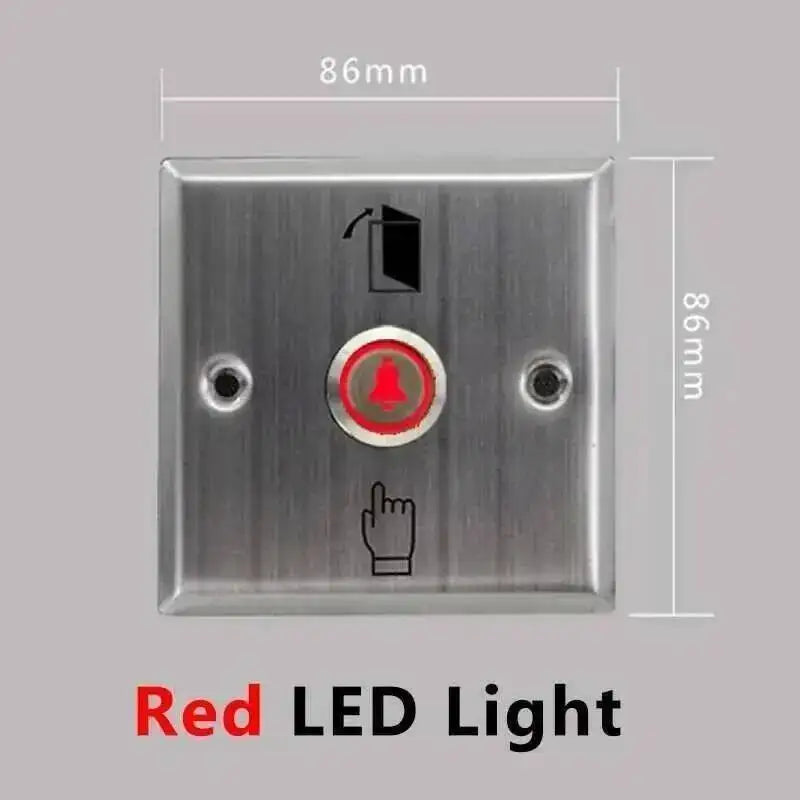 16/19mm Door Bell Momentary Reset Push Button Flat Stainless Steel Control Switch Panel With LED Light 3-6V 12-24V 220V