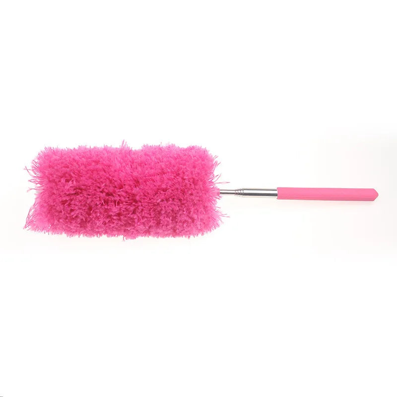 Cleaning Duster Lightweight Flexible Telescopic Stainless Steel Microfiber Gap Dust Removal Household Cleaner Feather Brush